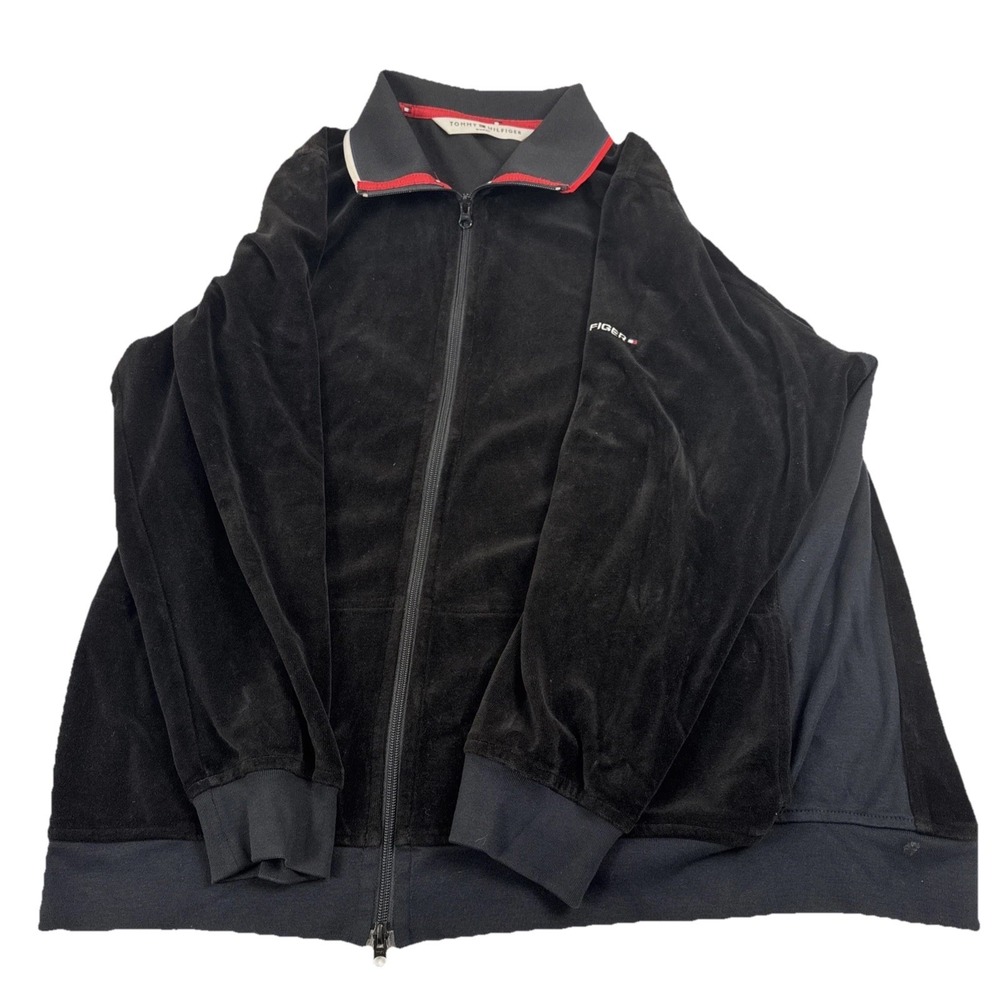 Vtg Tommy Hilfiger Women’s 3X Black Full Zip Lightweight Jacket